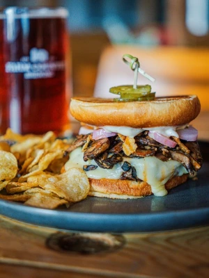 Truffle Forest Burger at Farm Country Brewing